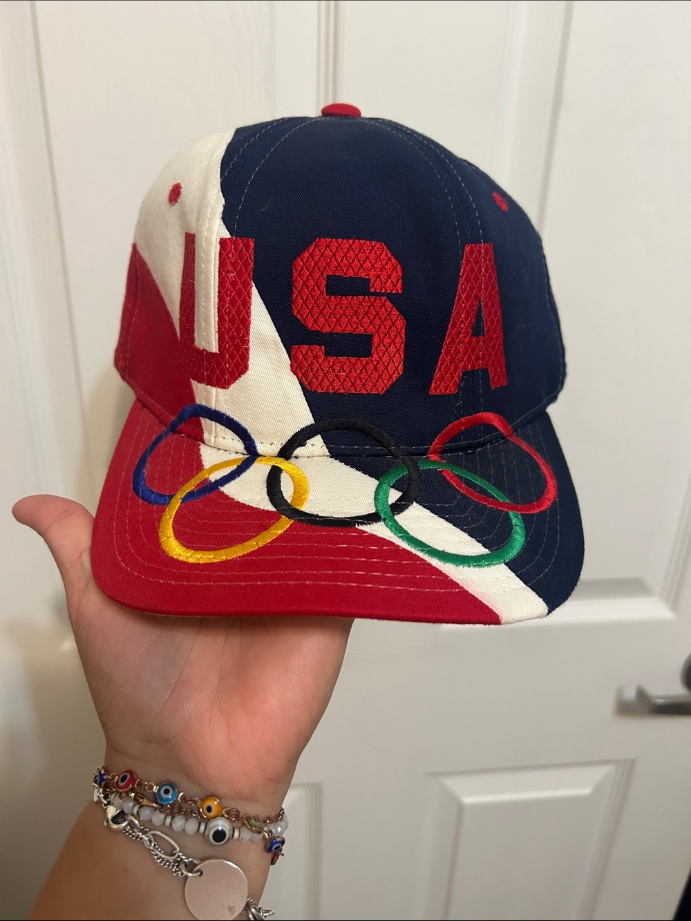 Vintage 96’ STARTER Navy and Red USA Olympic Logo Baseball Cap